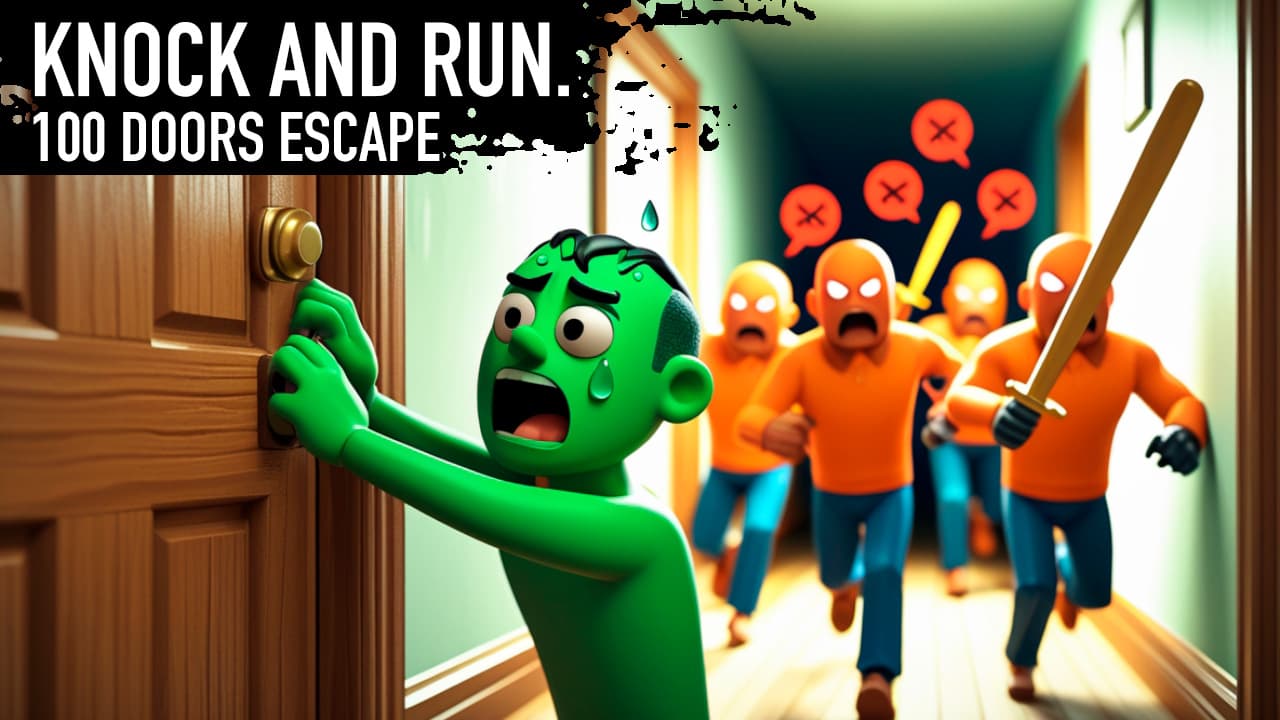 Knock and Run. 100 Doors Escape — free online Casual game