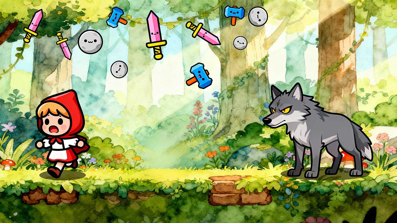 Save little red hood — free online Match-3 game