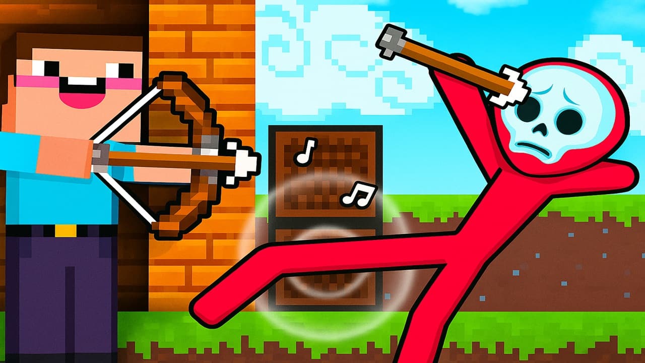 Noob archer vs Stickman Zombie: zombie shooter — free online puzzle game