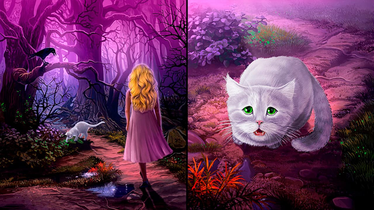 Hidden Object - Girl and Cat — free online adventure game